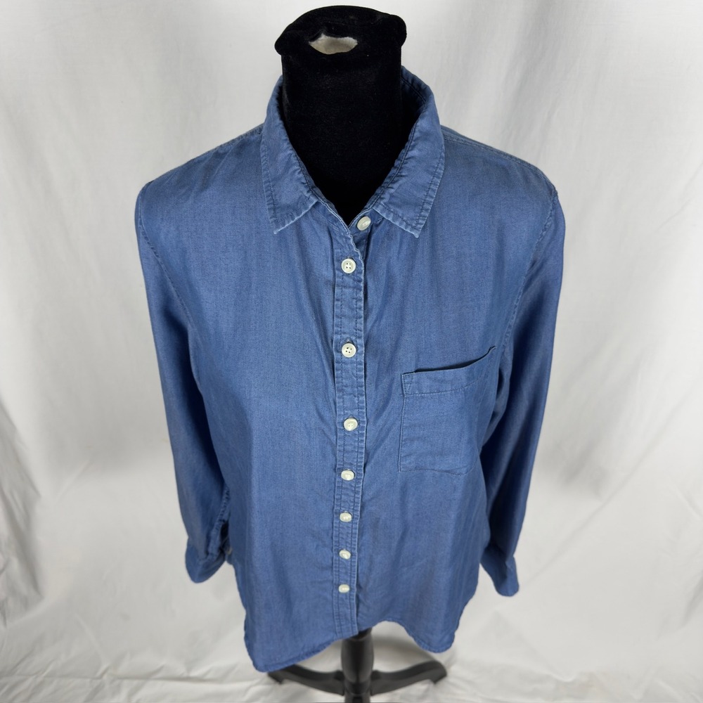 Tradlands Blue Lightweight Button Down - Women's S‎ - Picture 5 of 8